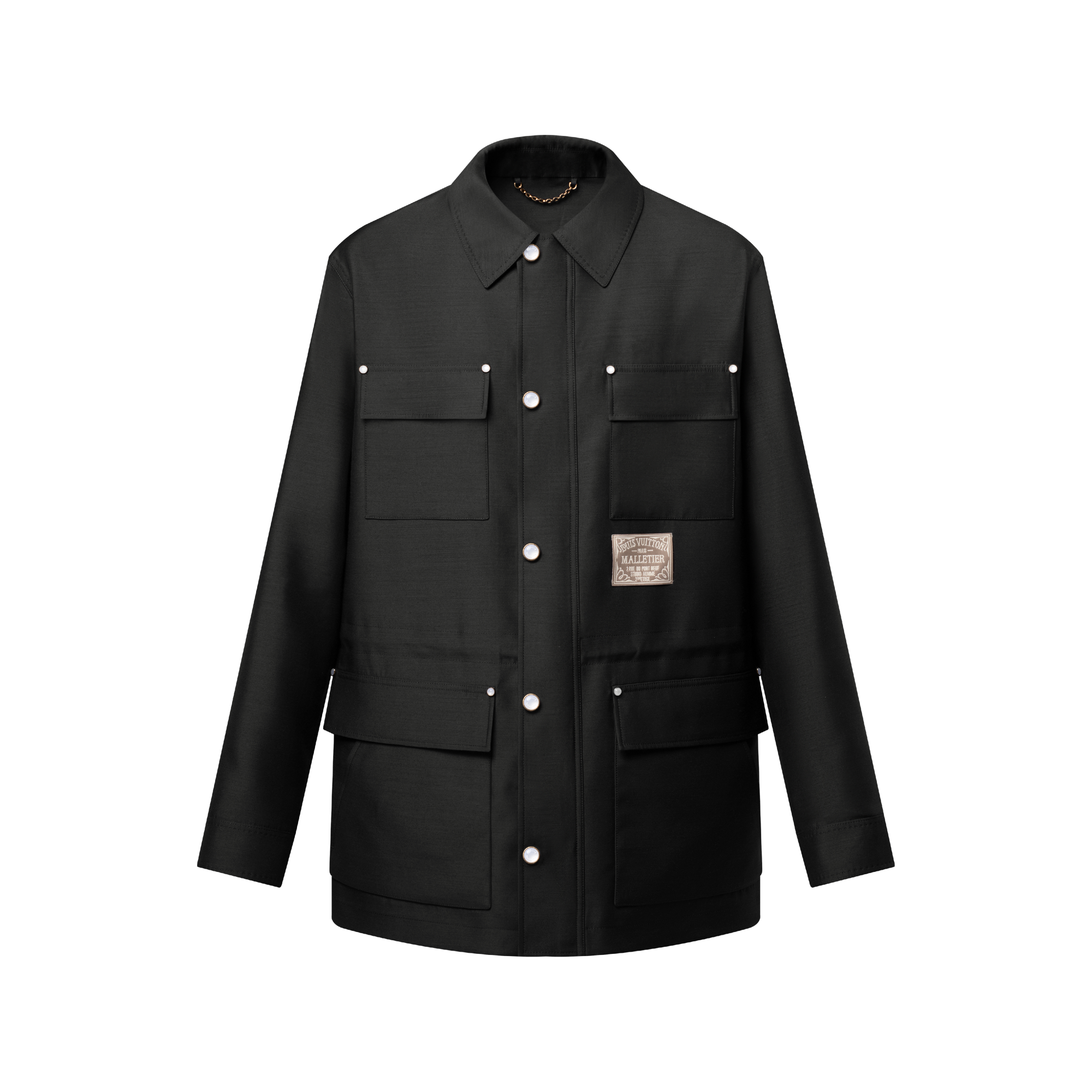 ルイヴィトン 最上級 ダブルフェイス カシミヤ混 ジャケット ブラック 46 ダブルフェイス カシミヤブレンド ワークウェアジャケット ｜ルイ